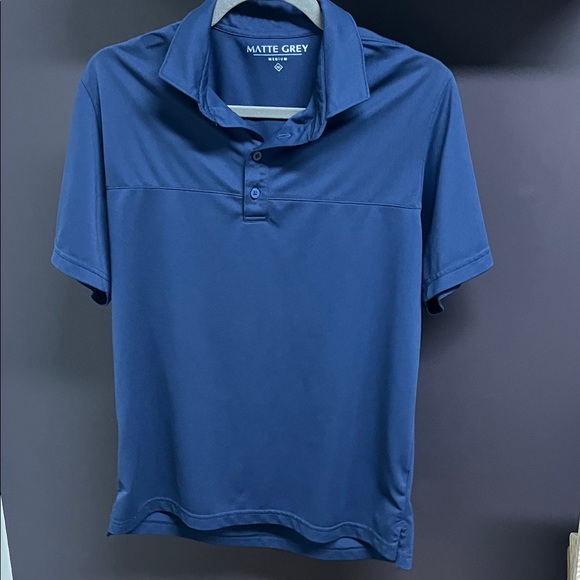 Men's MATTE GREY Blue Polo Shirt!! EUC!!💙 - Picture 2 of 5